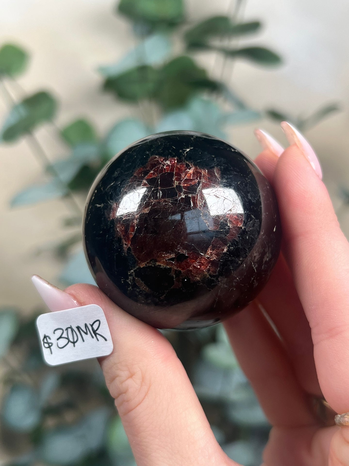 Garnet in Tourmaline Spheres (29-30, 4 options)